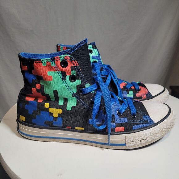 Converse All-Star High‎ Top Chuck Taylor Tetris Junior size 3 - Picture 1 of 6